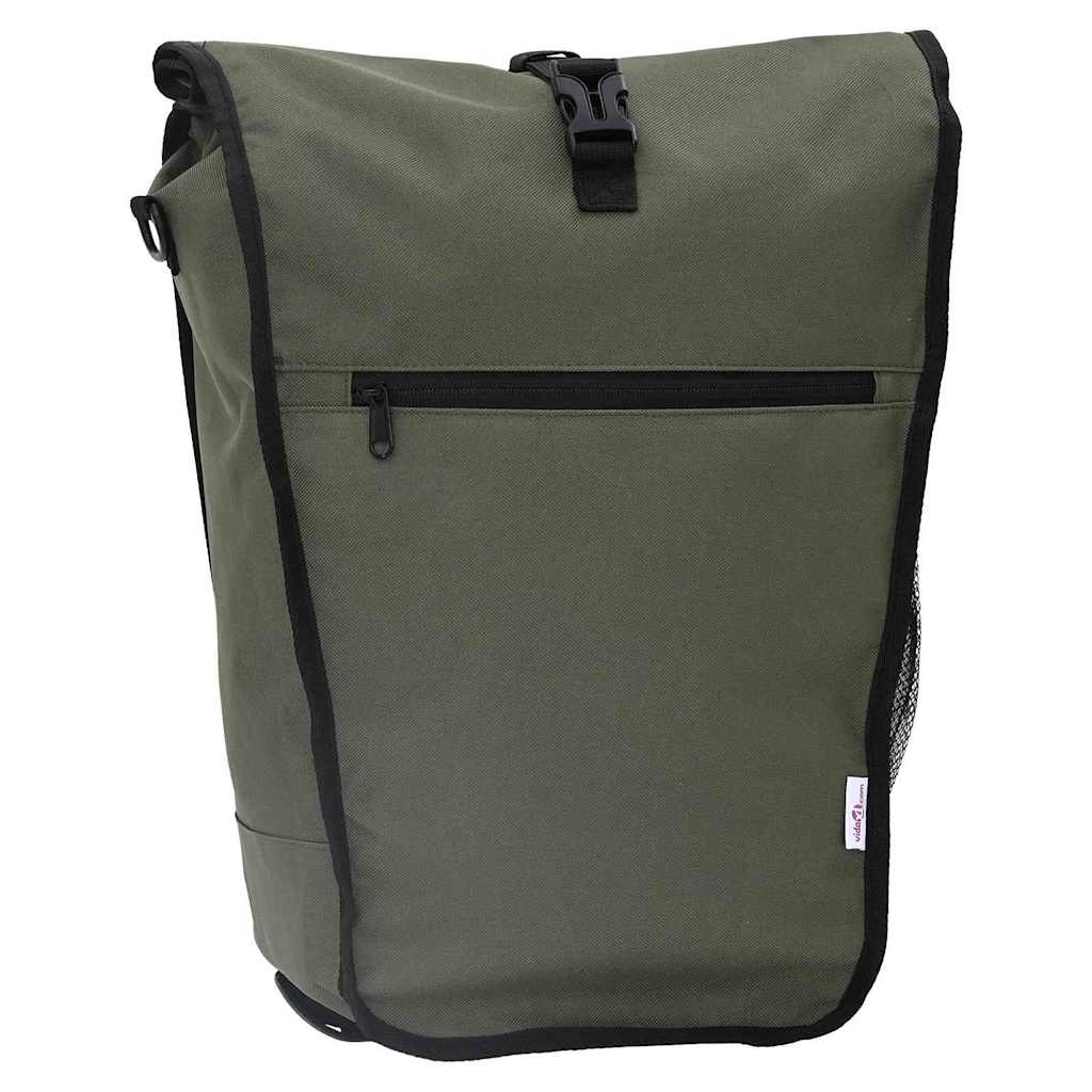 vidaXL Torba rowerowa Oliwkowy 34 x 16 x 59 cm Poliester