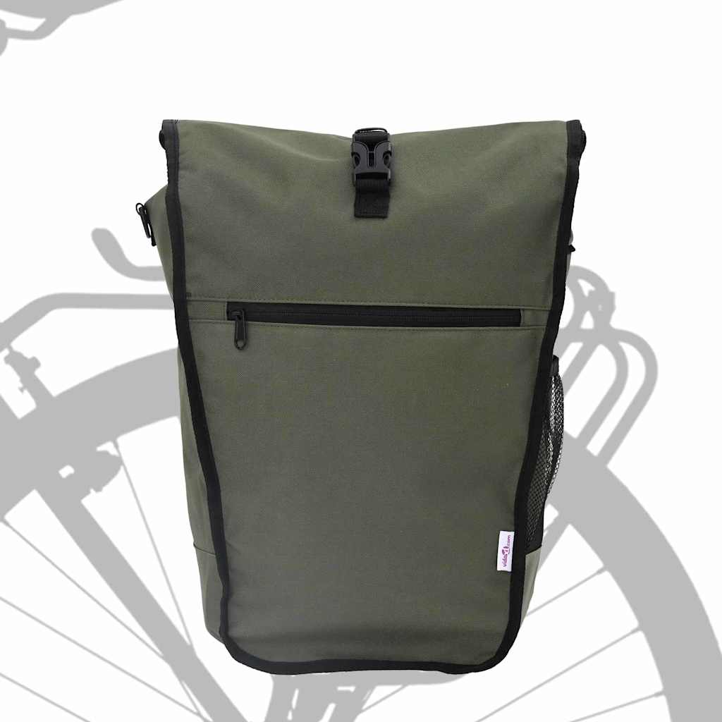 vidaXL Torba rowerowa Oliwkowy 34 x 16 x 59 cm Poliester