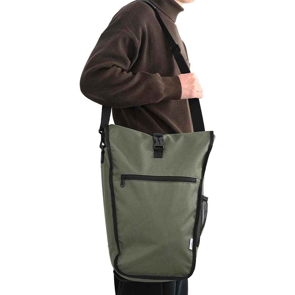 vidaXL Torba rowerowa Oliwkowy 34 x 16 x 59 cm Poliester