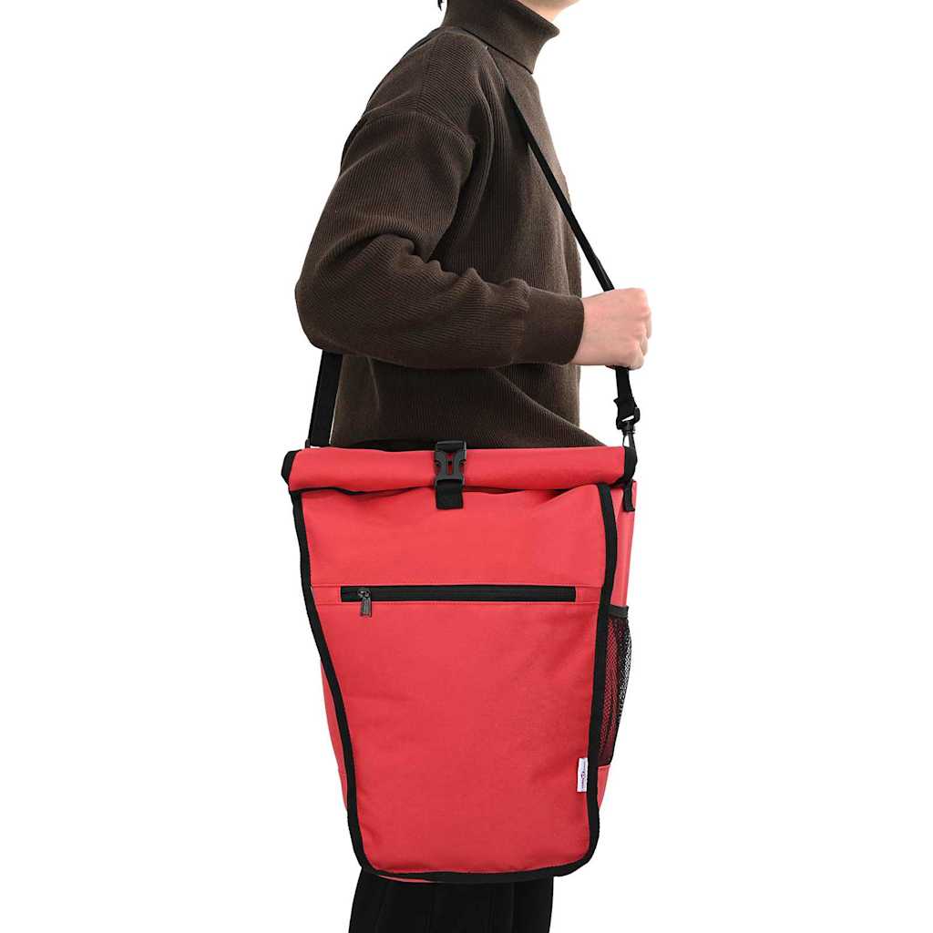 vidaXL Torba rowerowa Czerwony 34 x 16 x 59 cm Poliester