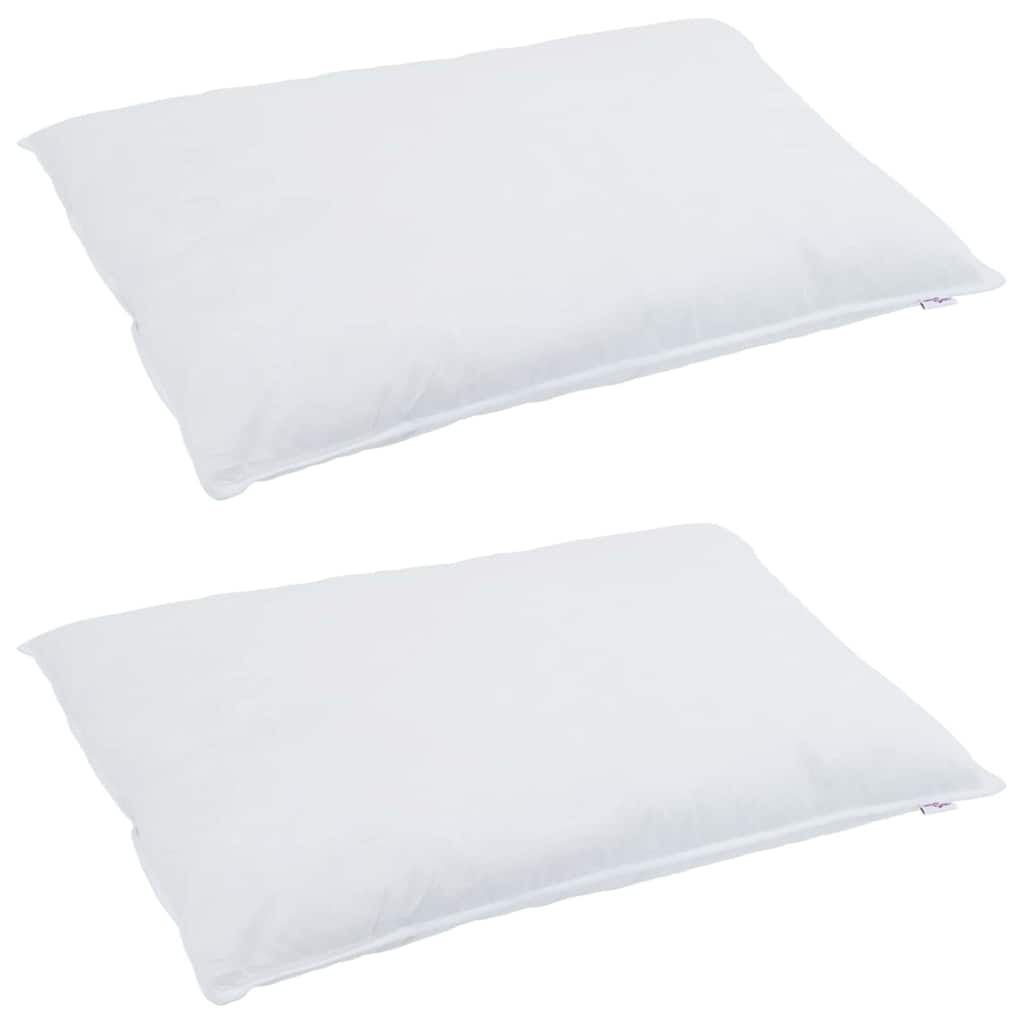 vidaXL Poduszka z poduszką 2 pcs Biały 40 x 80 cm Pióra