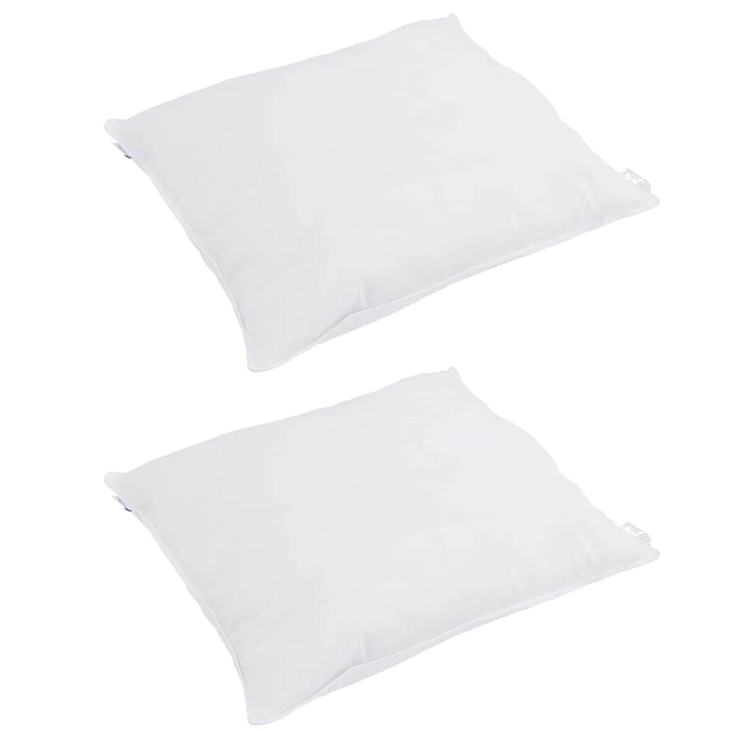 vidaXL Poduszka z poduszką 2 pcs Biały 65 x 65 cm Pióra