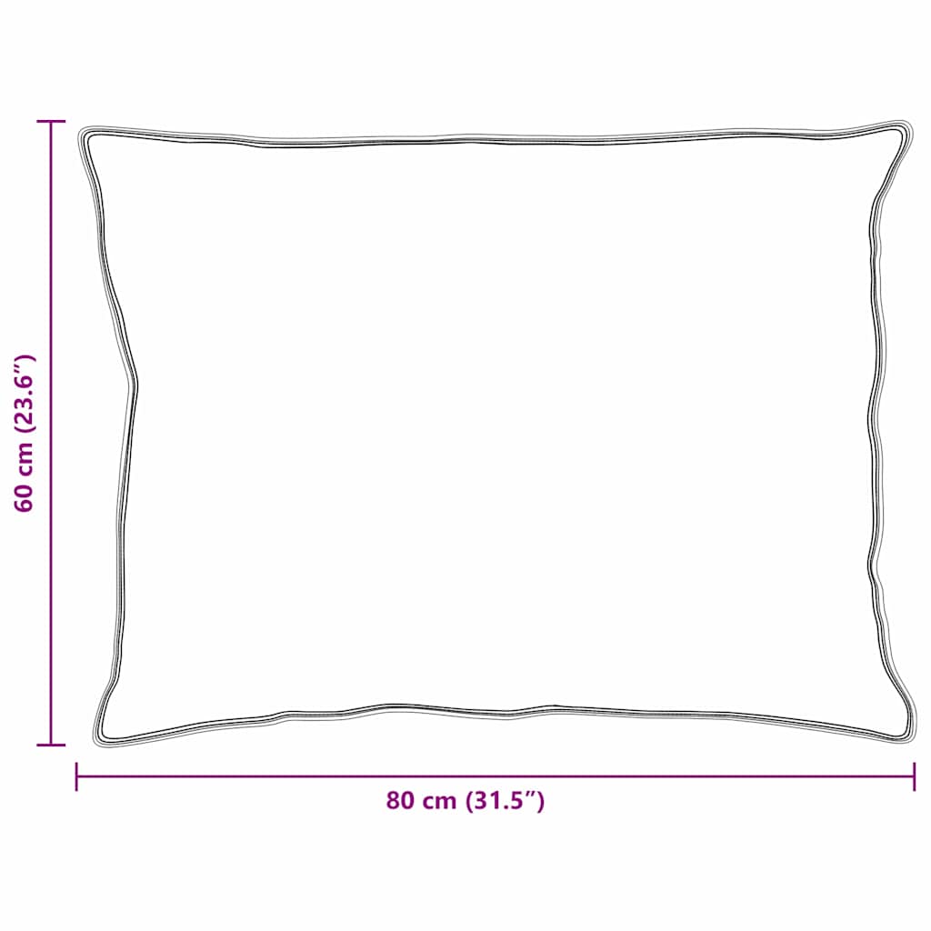 vidaXL Poduszka z poduszką 2 pcs Biały 60 x 80 cm Pióra