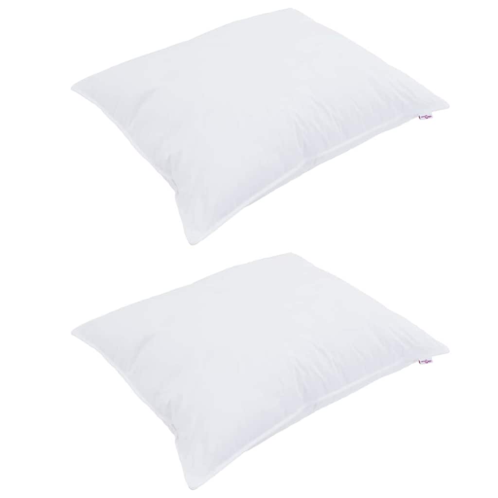 vidaXL Poduszka z poduszką 2 pcs Biały 40 x 60 cm bawełna