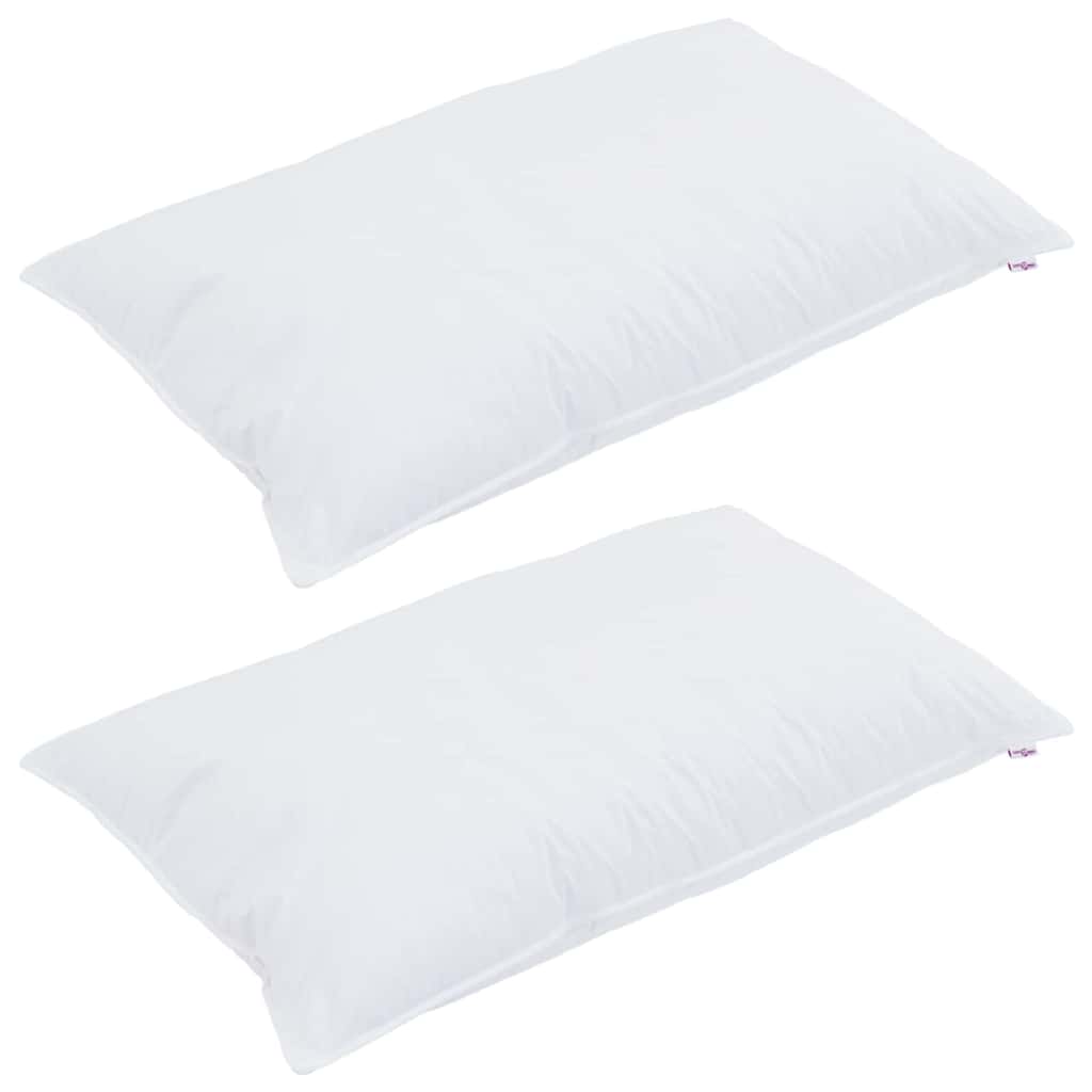 vidaXL Poduszka z poduszką 2 pcs Biały 40 x 80 cm bawełna