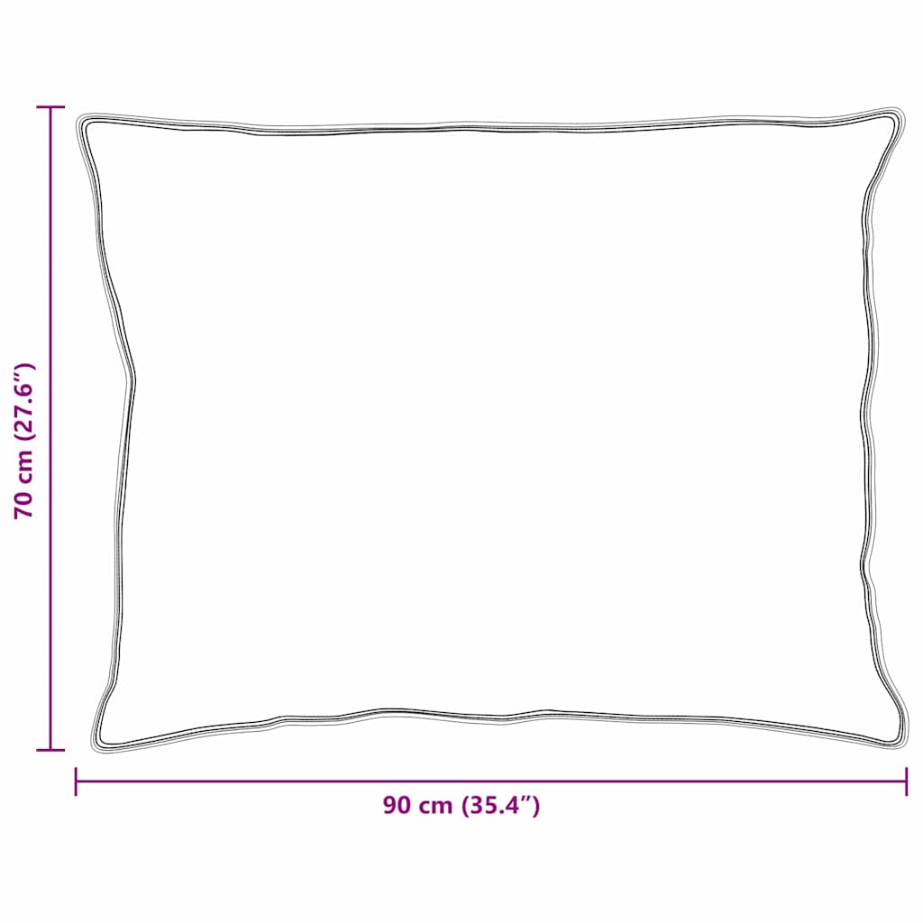 vidaXL Poduszka z poduszką 2 pcs Biały 70 x 90 cm bawełna
