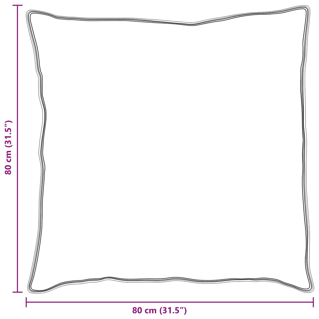 vidaXL Poduszka z poduszką 2 pcs Biały 80 x 80 cm bawełna