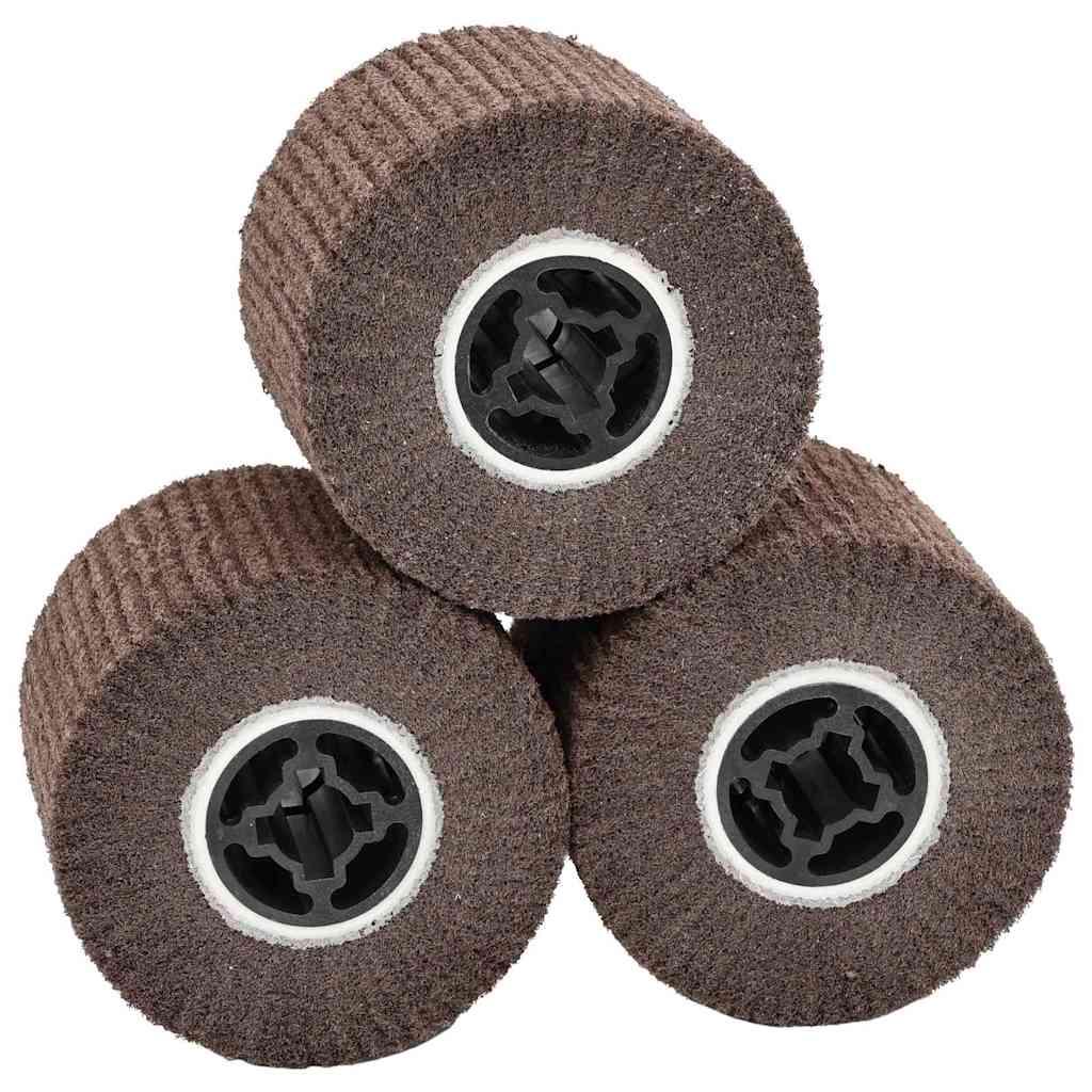 vidaXL Rolle do Szlifowania 3 pcs Brązowy 12 x 12 x 10 cm