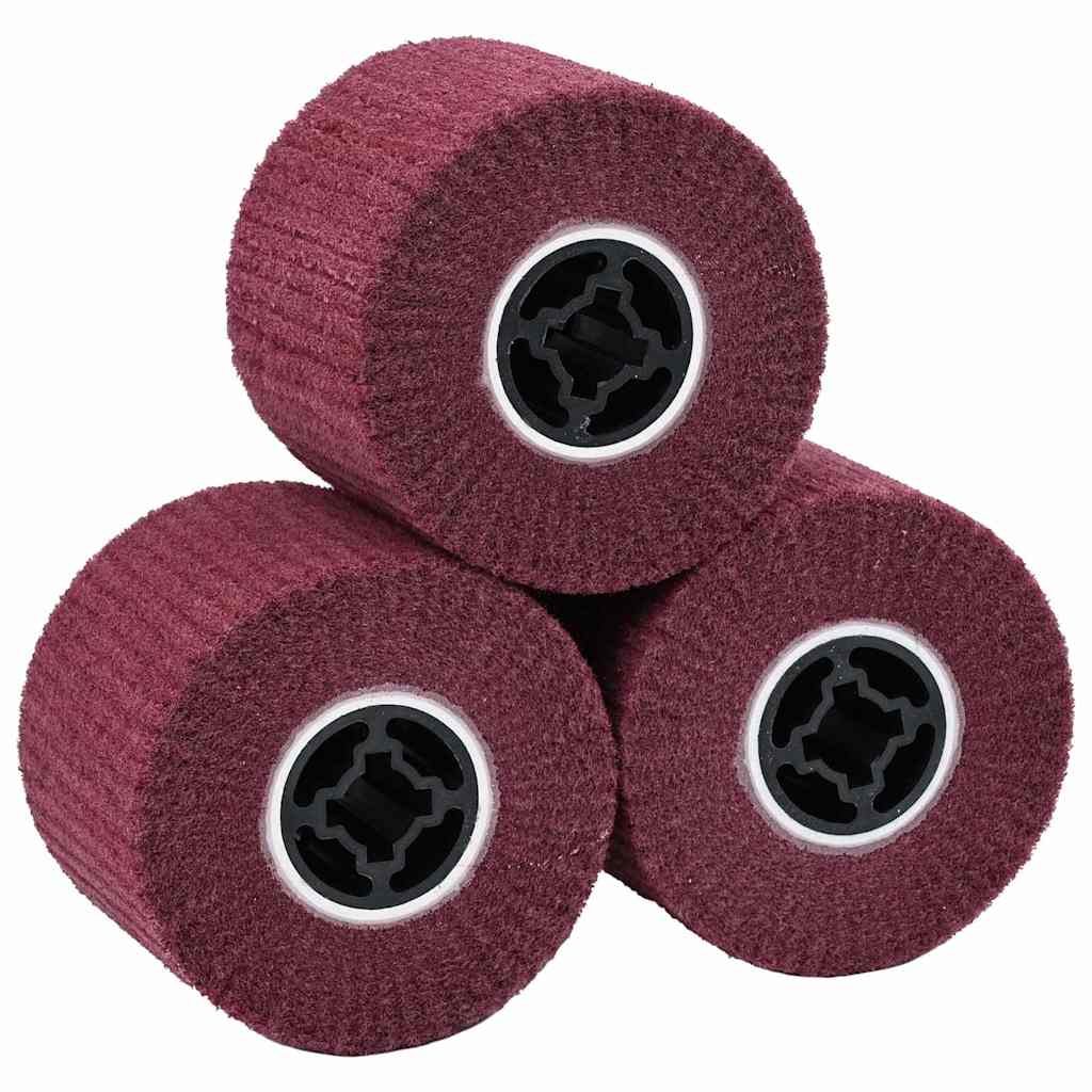 vidaXL Rolle do Szlifowania 3 pcs Czerwony 12 x 12 x 10 cm