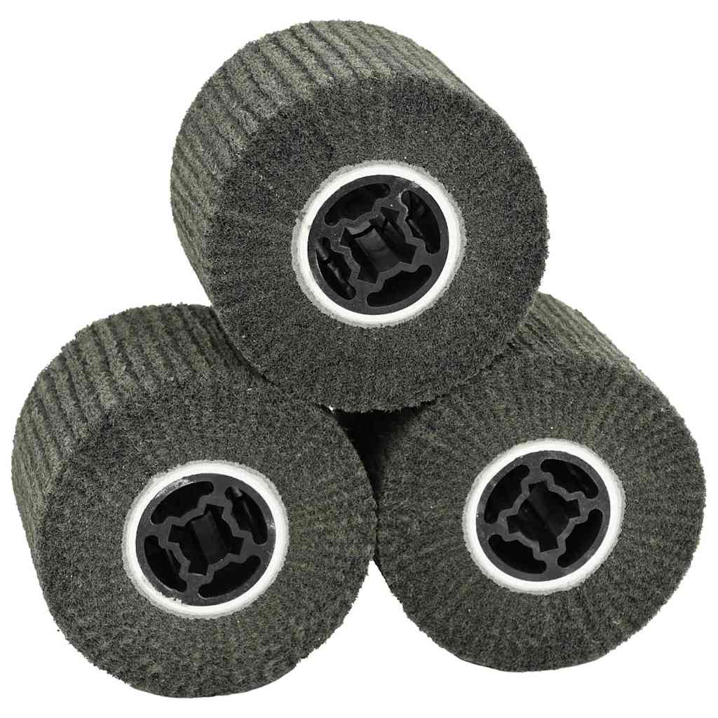 vidaXL Rolle do Szlifowania 3 pcs Czarny 12 x 12 x 10 cm