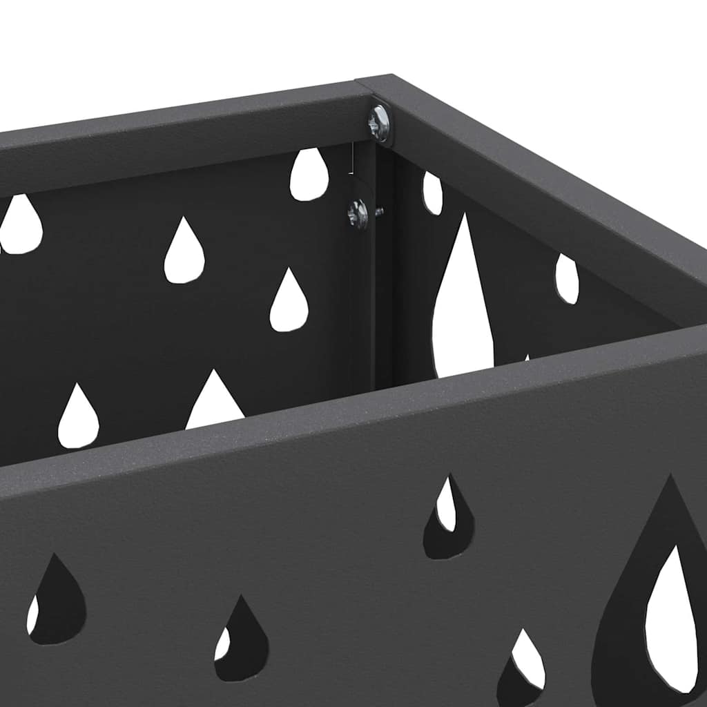 vidaXL Stojak na Parasol Deszczowy Czarny 15,5 x 15,5 x 49 cm Stal