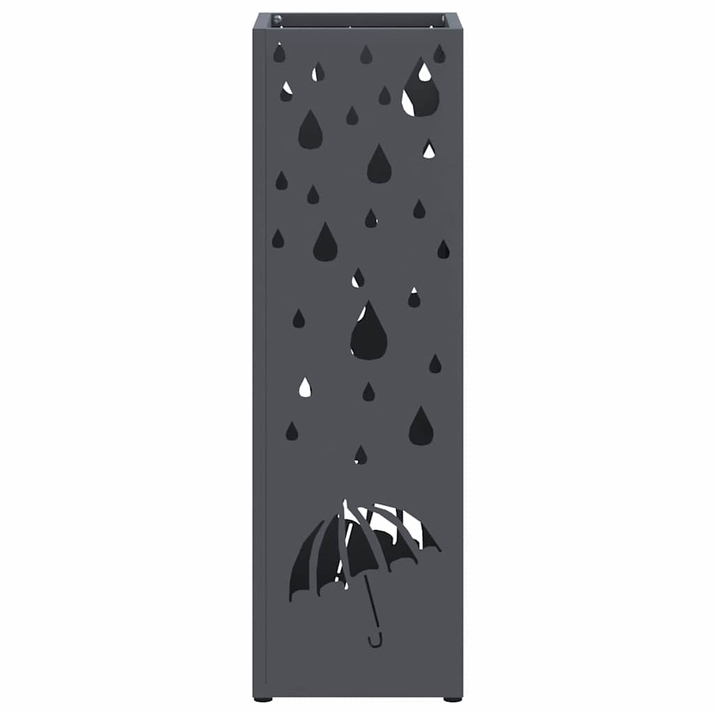 vidaXL Stojak na Parasol Deszczowy antracytowy 15,5 x 15,5 x 49 cm