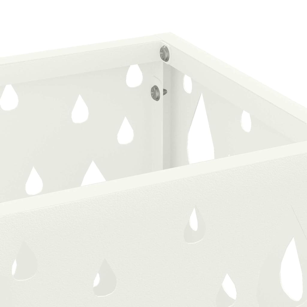 vidaXL Stojak na Parasol Deszczowy Biały 15,5 x 15,5 x 49 cm Stal