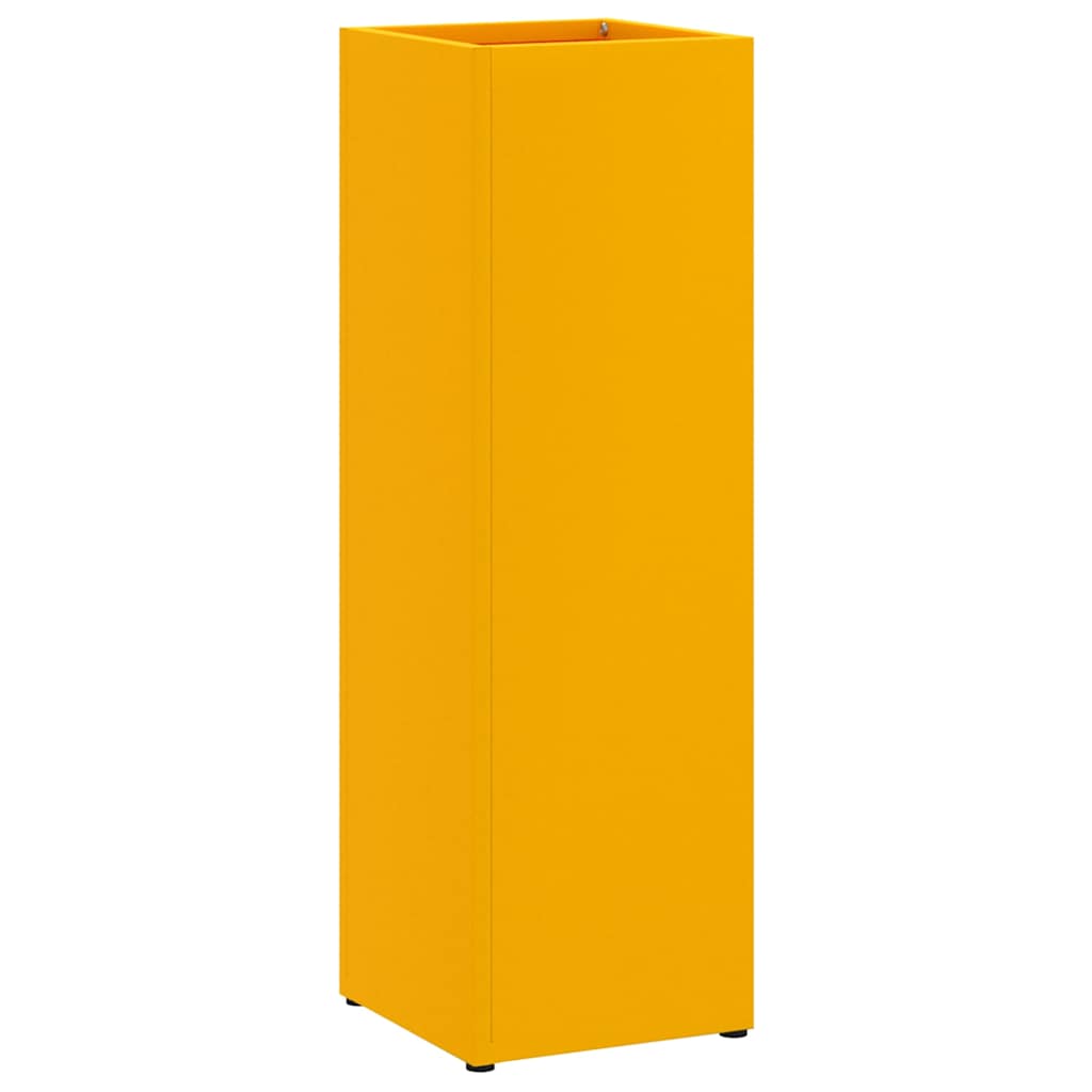 vidaXL Stojak na Parasol Deszczowy Musztardowy 15,5 x 15,5 x 49 cm
