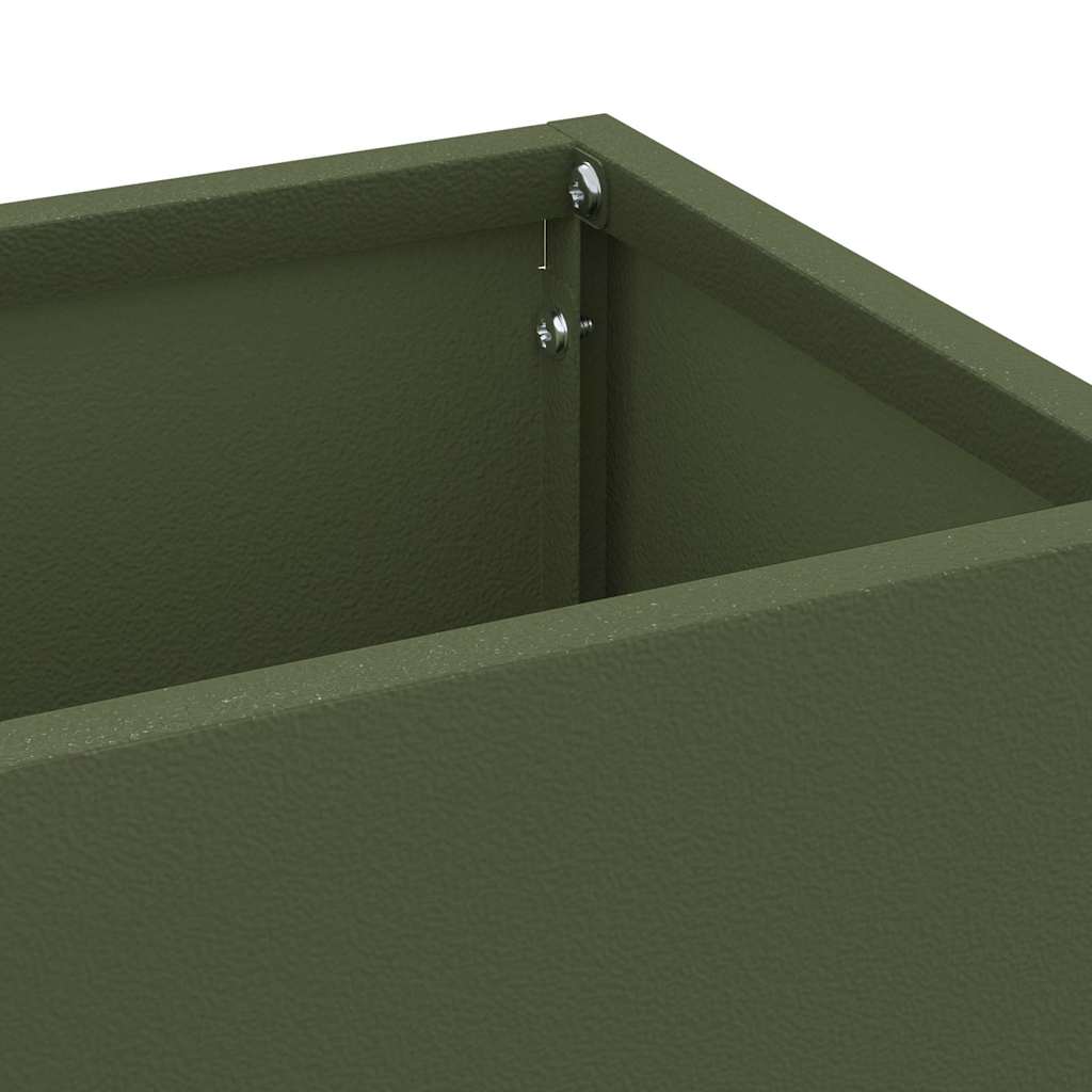 vidaXL Stojak na Parasol Deszczowy Oliwkowy 15,5 x 15,5 x 49 cm Stal