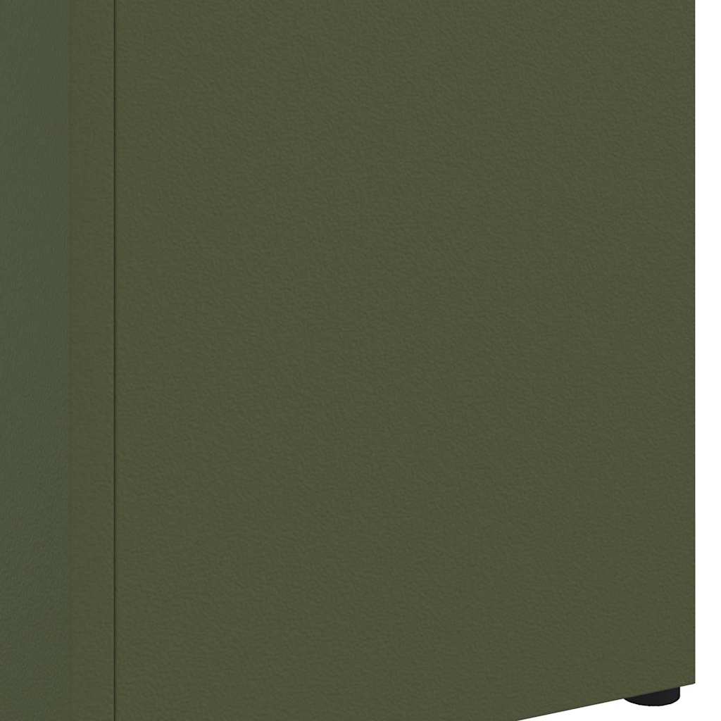 vidaXL Stojak na Parasol Deszczowy Oliwkowy 15,5 x 15,5 x 49 cm Stal