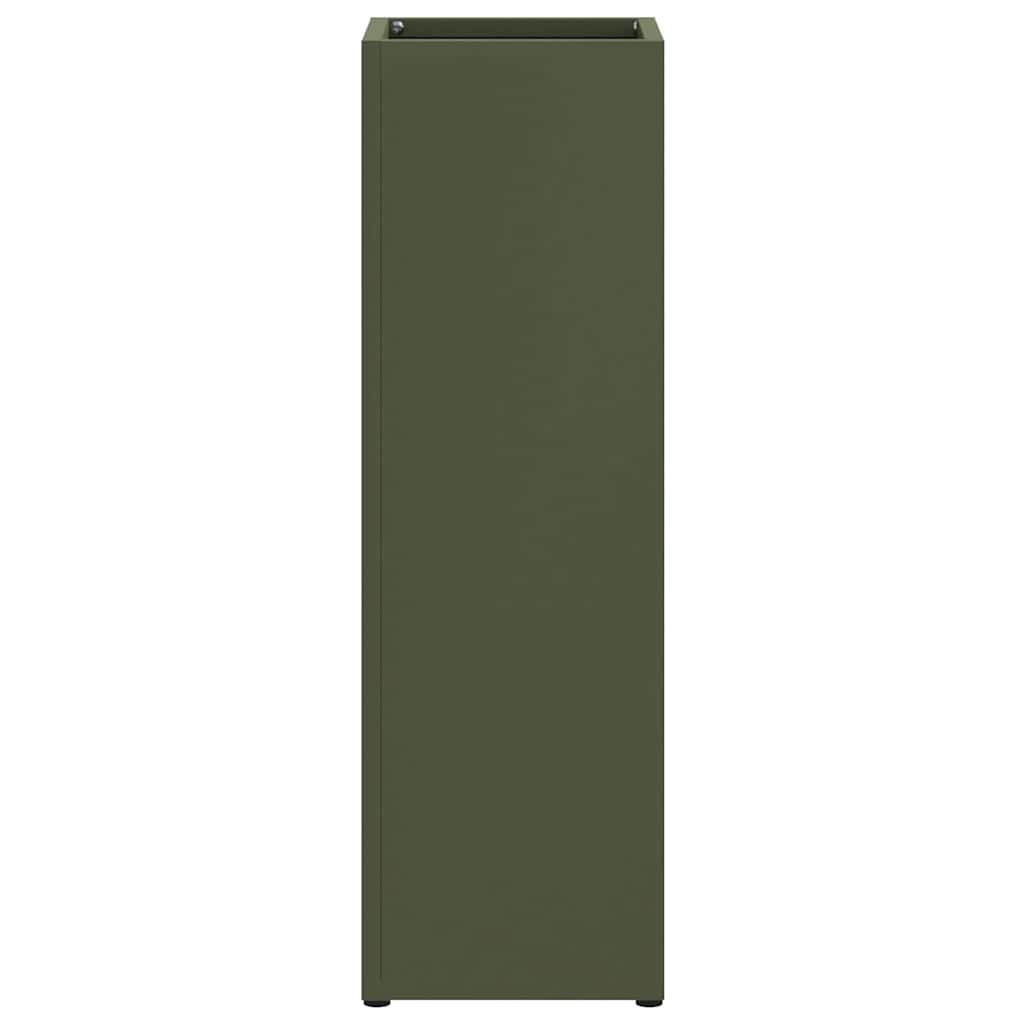 vidaXL Stojak na Parasol Deszczowy Oliwkowy 15,5 x 15,5 x 49 cm Stal