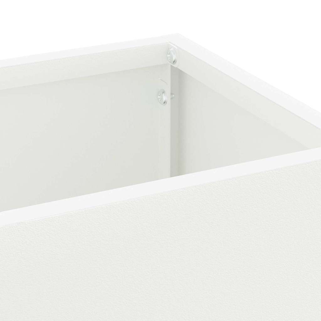 vidaXL Stojak na Parasol Deszczowy Biały 15,5 x 15,5 x 49 cm Stal