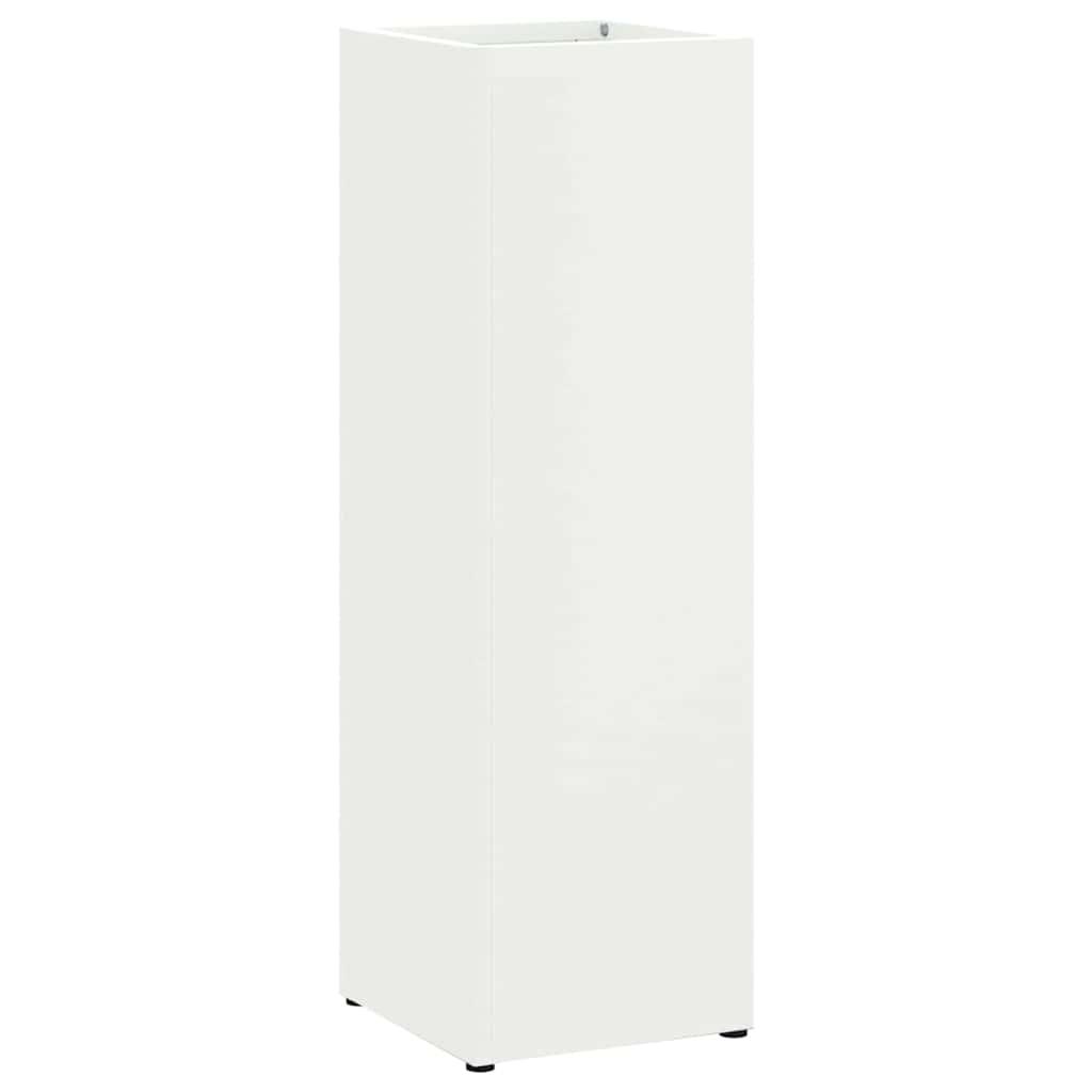 vidaXL Stojak na Parasol Deszczowy Biały 15,5 x 15,5 x 49 cm Stal