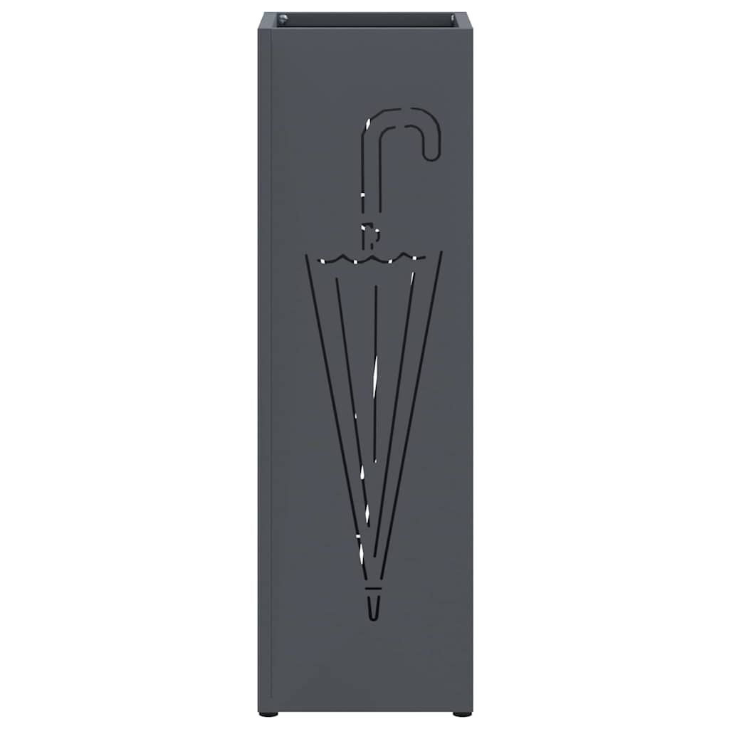 vidaXL Stojak na Parasol Deszczowy antracytowy 15,5 x 15,5 x 49 cm
