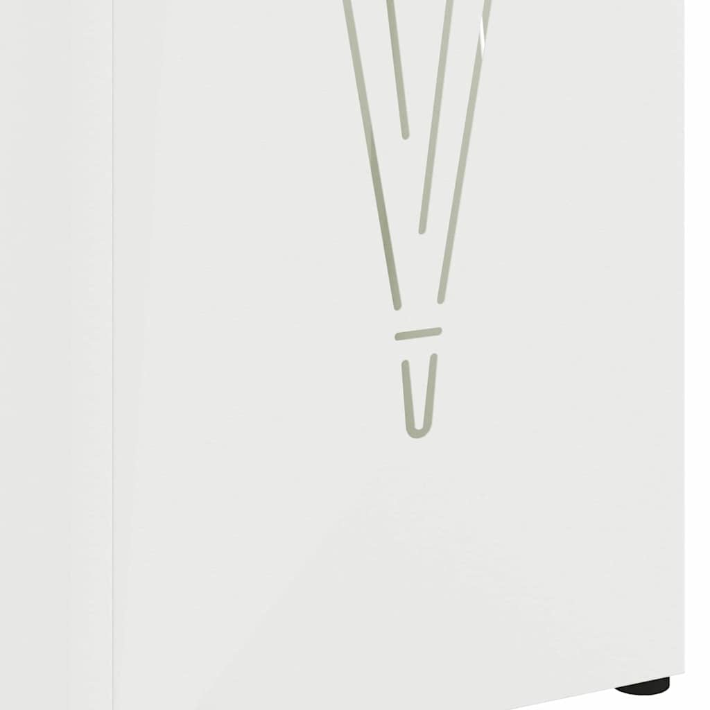 vidaXL Stojak na Parasol Deszczowy Biały 15,5 x 15,5 x 49 cm Stal