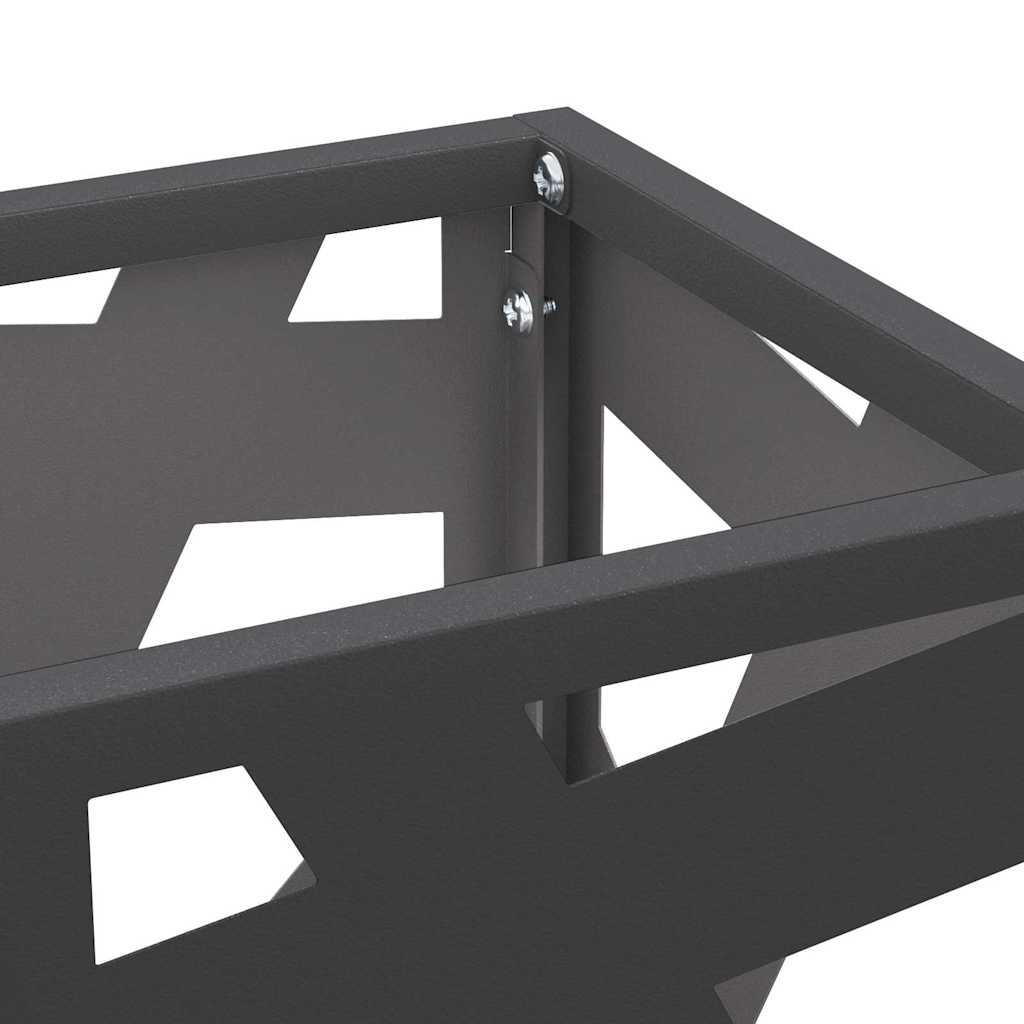 vidaXL Stojak na Parasol Deszczowy Czarny 15,5 x 15,5 x 49 cm Stal