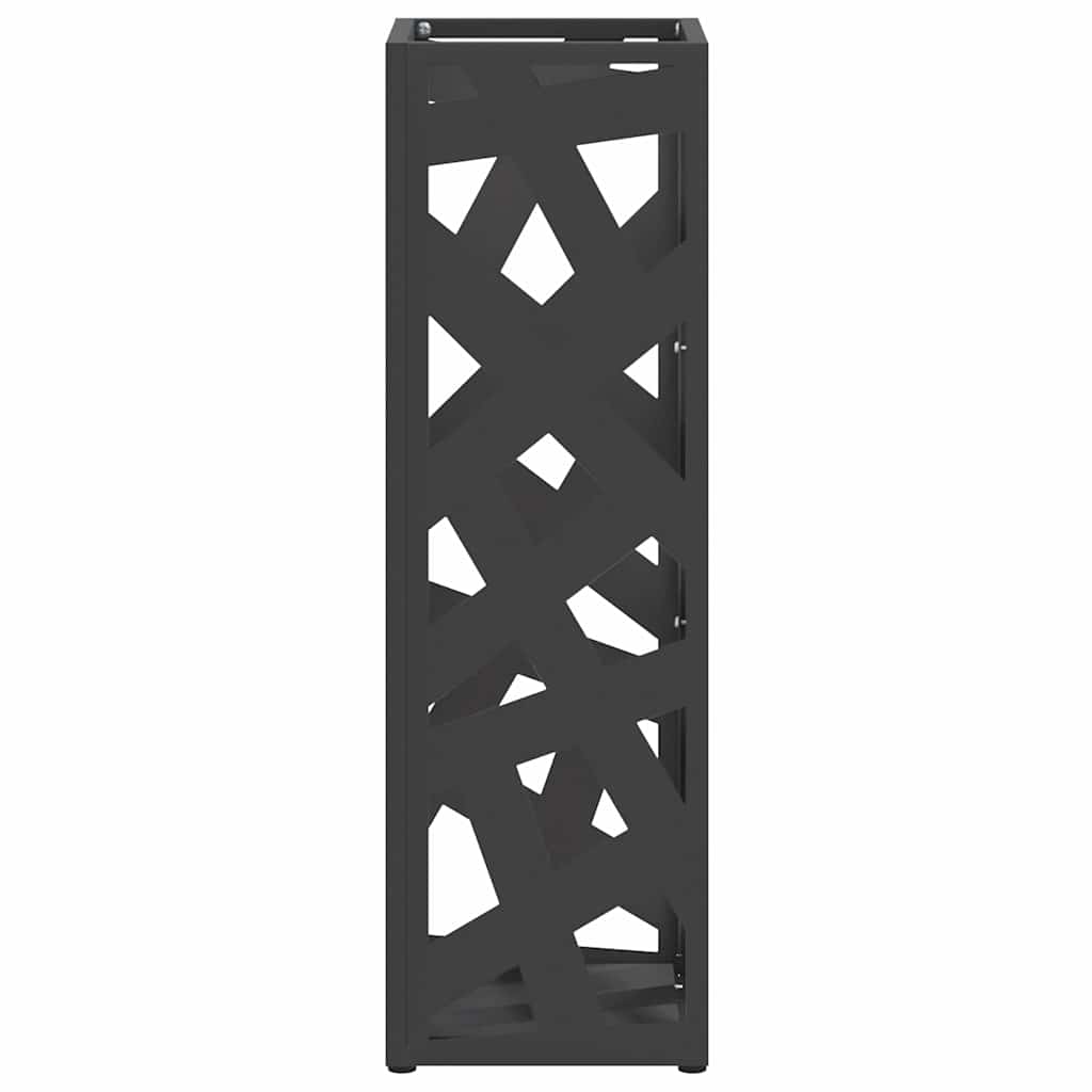 vidaXL Stojak na Parasol Deszczowy Czarny 15,5 x 15,5 x 49 cm Stal