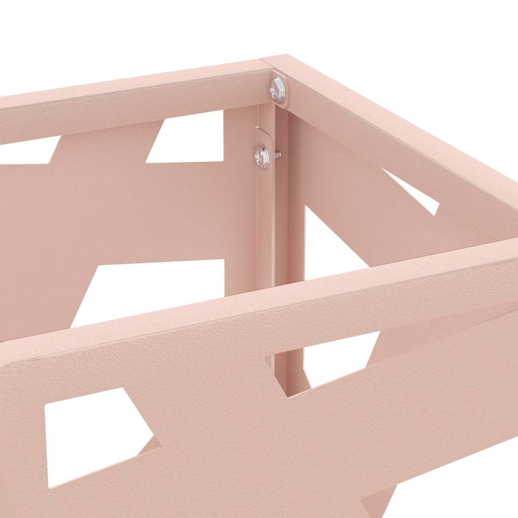 vidaXL Stojak na Parasol Deszczowy różowy 15,5 x 15,5 x 49 cm Stal