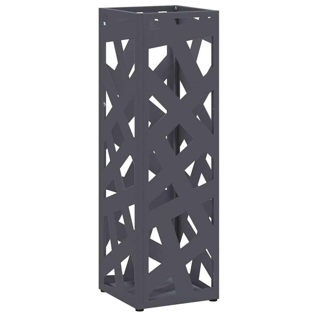 vidaXL Stojak na Parasol Deszczowy antracytowy 15,5 x 15,5 x 49 cm