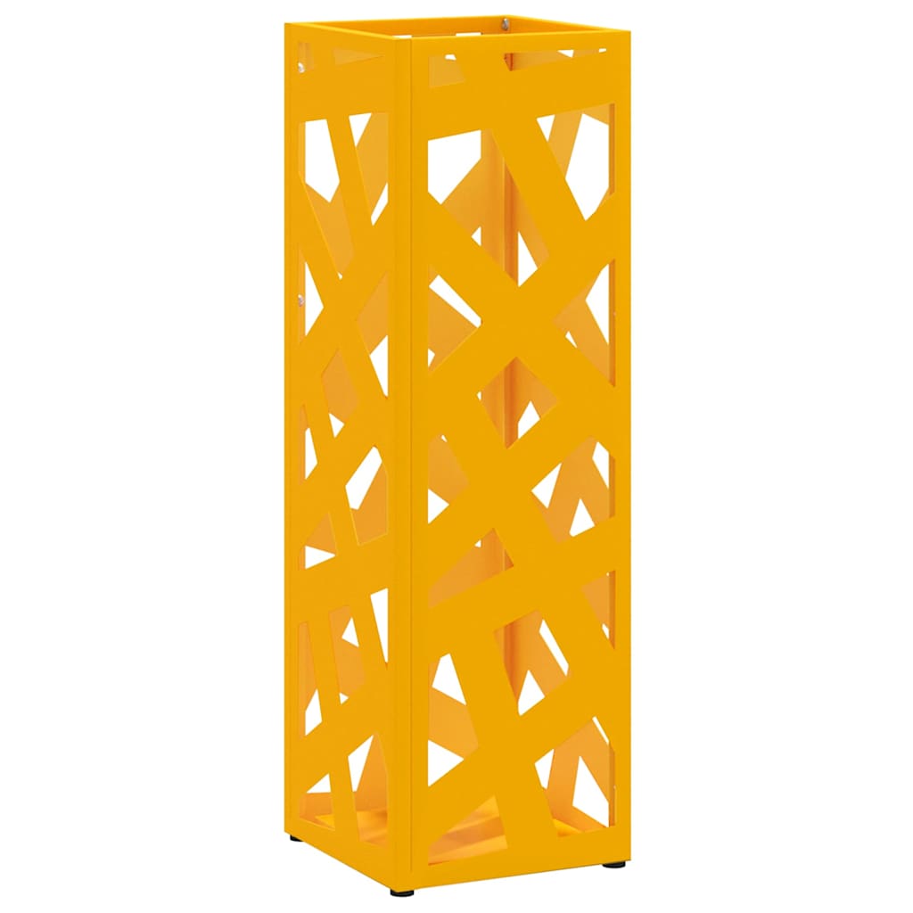 vidaXL Stojak na Parasol Deszczowy Musztardowy 15,5 x 15,5 x 49 cm