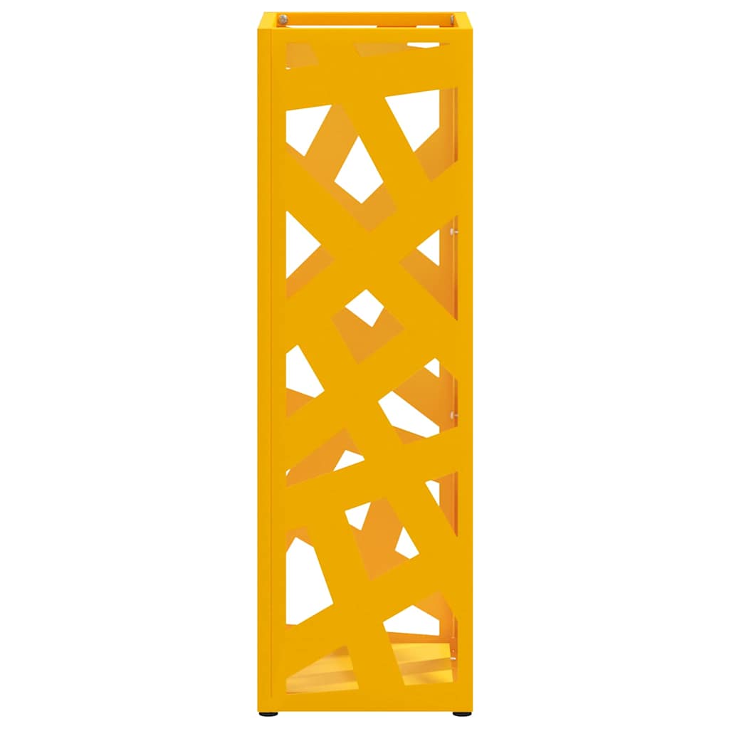 vidaXL Stojak na Parasol Deszczowy Musztardowy 15,5 x 15,5 x 49 cm