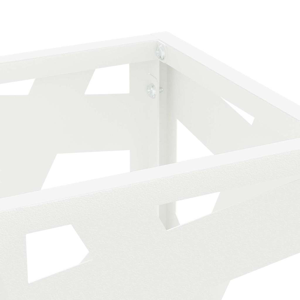 vidaXL Stojak na Parasol Deszczowy Biały 15,5 x 15,5 x 49 cm Stal