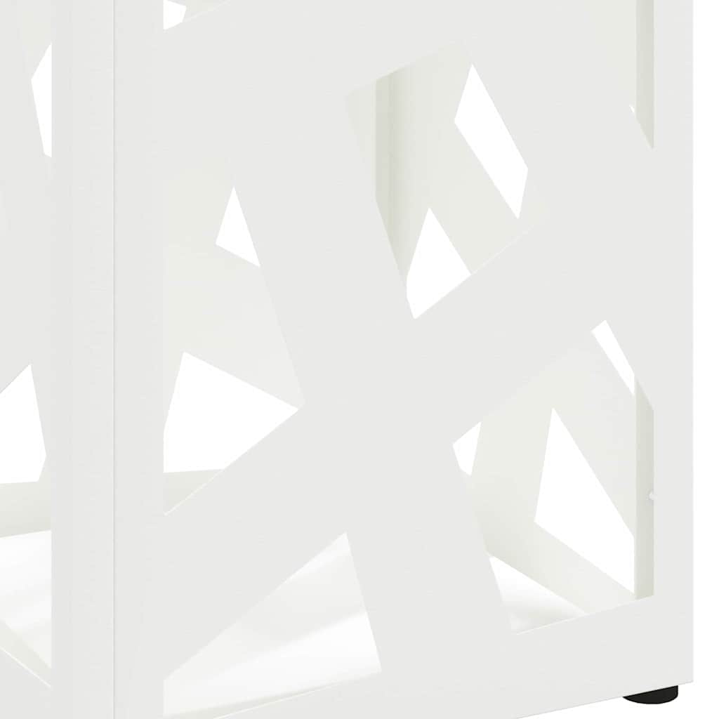 vidaXL Stojak na Parasol Deszczowy Biały 15,5 x 15,5 x 49 cm Stal