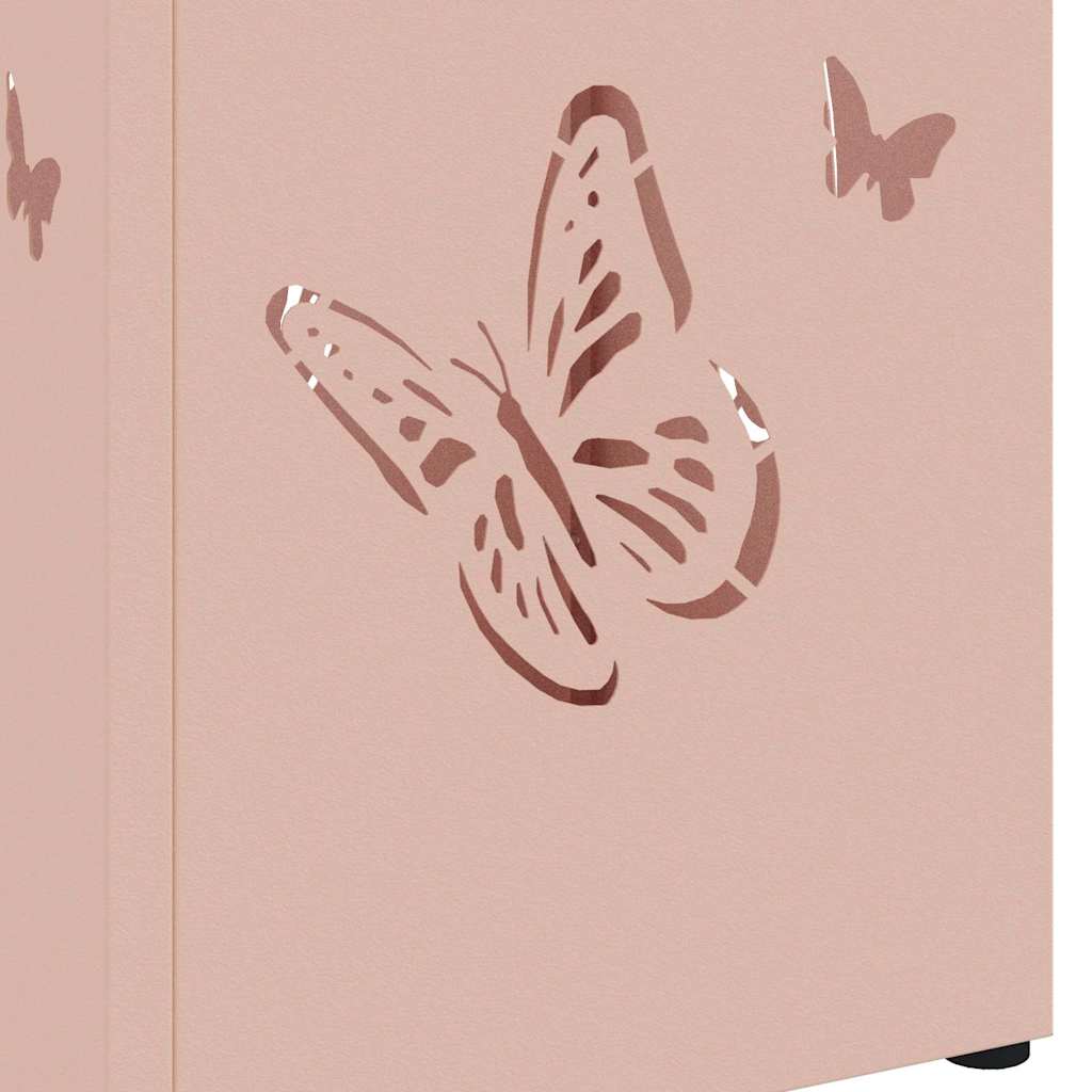 vidaXL Stojak na Parasol Deszczowy różowy 15,5 x 15,5 x 49 cm Stal