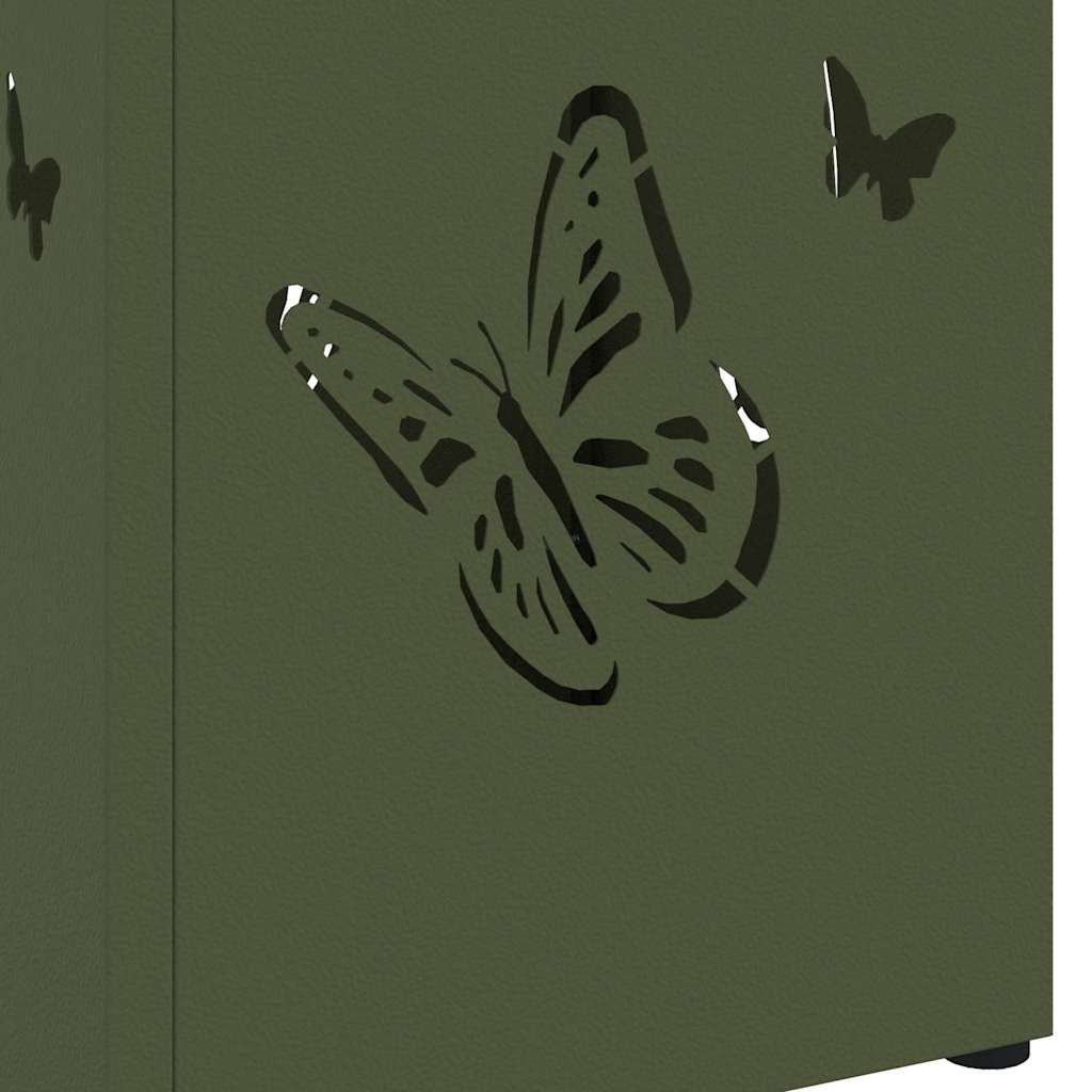 vidaXL Stojak na Parasol Deszczowy Oliwkowy 15,5 x 15,5 x 49 cm Stal