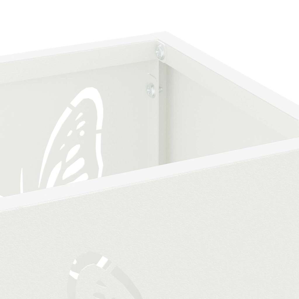 vidaXL Stojak na Parasol Deszczowy Biały 15,5 x 15,5 x 49 cm Stal