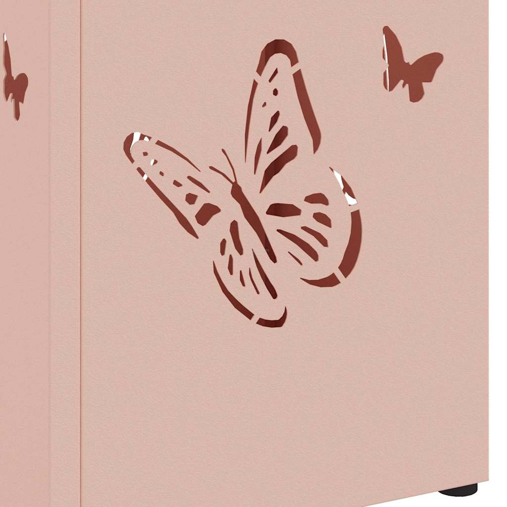 vidaXL Stojak na Parasol Deszczowy różowy 15,5 x 15,5 x 49 cm Stal