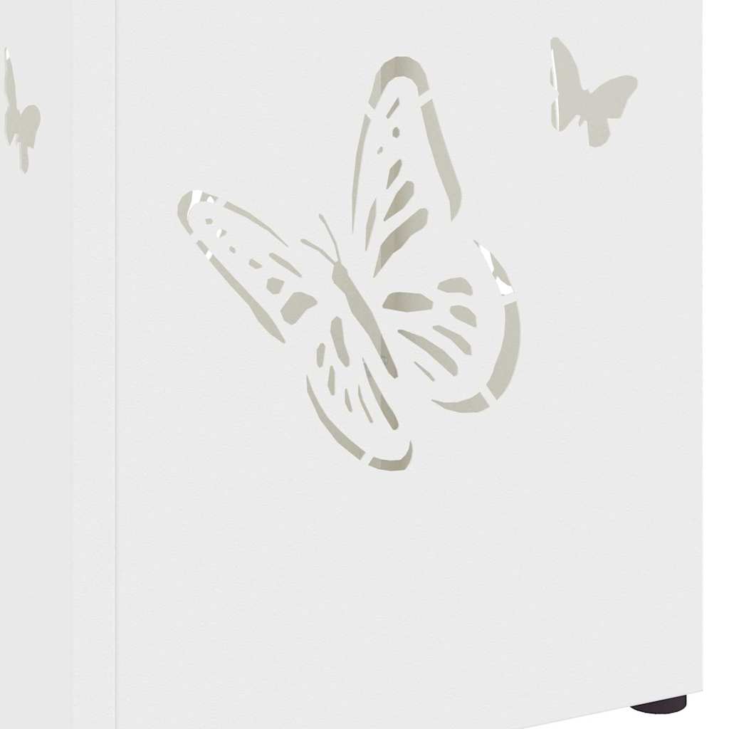 vidaXL Stojak na Parasol Deszczowy Biały 15,5 x 15,5 x 49 cm Stal