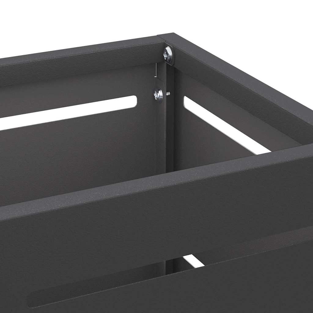vidaXL Stojak na Parasol Deszczowy Czarny 15,5 x 15,5 x 49 cm Stal