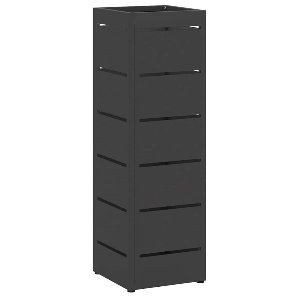 vidaXL Stojak na Parasol Deszczowy Czarny 15,5 x 15,5 x 49 cm Stal