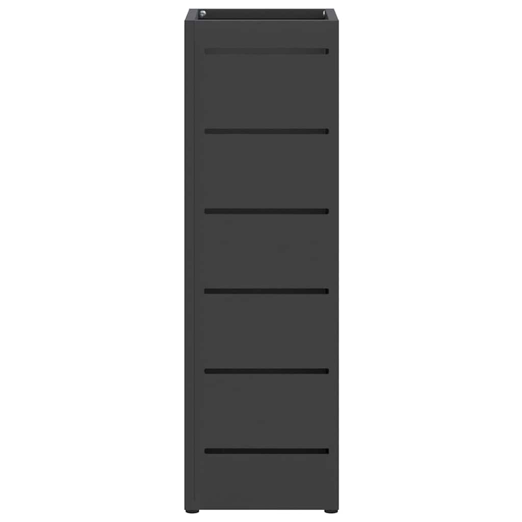 vidaXL Stojak na Parasol Deszczowy Czarny 15,5 x 15,5 x 49 cm Stal