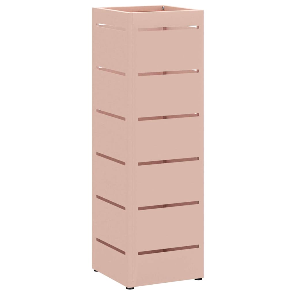 vidaXL Stojak na Parasol Deszczowy różowy 15,5 x 15,5 x 49 cm Stal