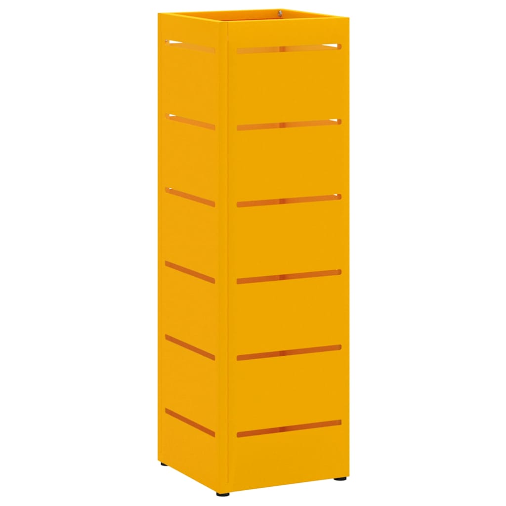 vidaXL Stojak na Parasol Deszczowy Musztardowy 15,5 x 15,5 x 49 cm