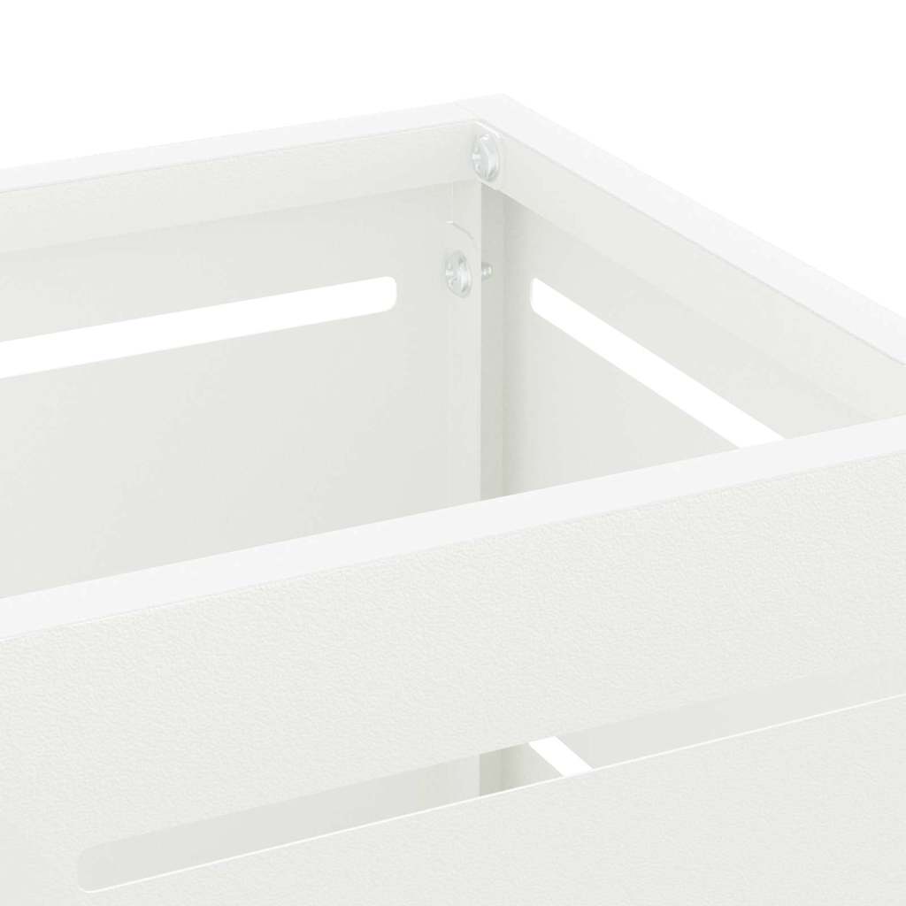 vidaXL Stojak na Parasol Deszczowy Biały 15,5 x 15,5 x 49 cm Stal
