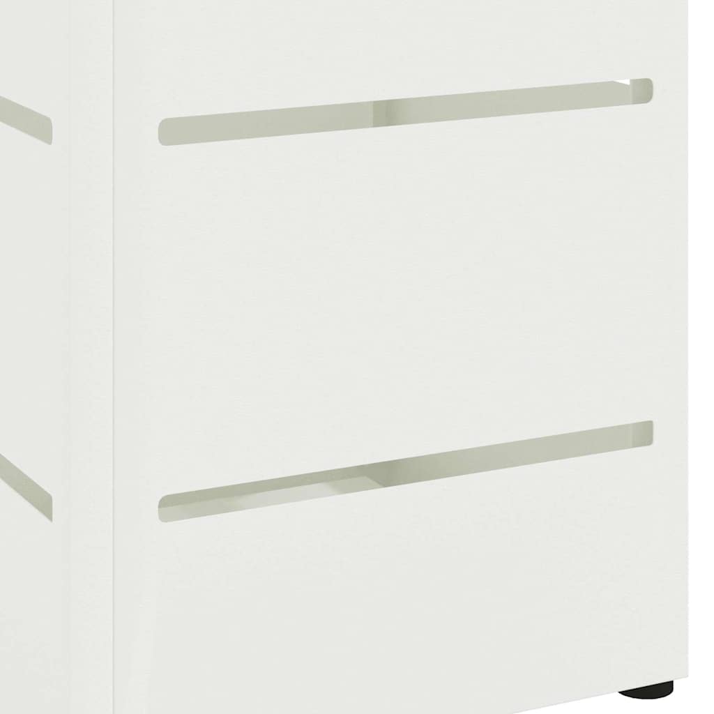 vidaXL Stojak na Parasol Deszczowy Biały 15,5 x 15,5 x 49 cm Stal