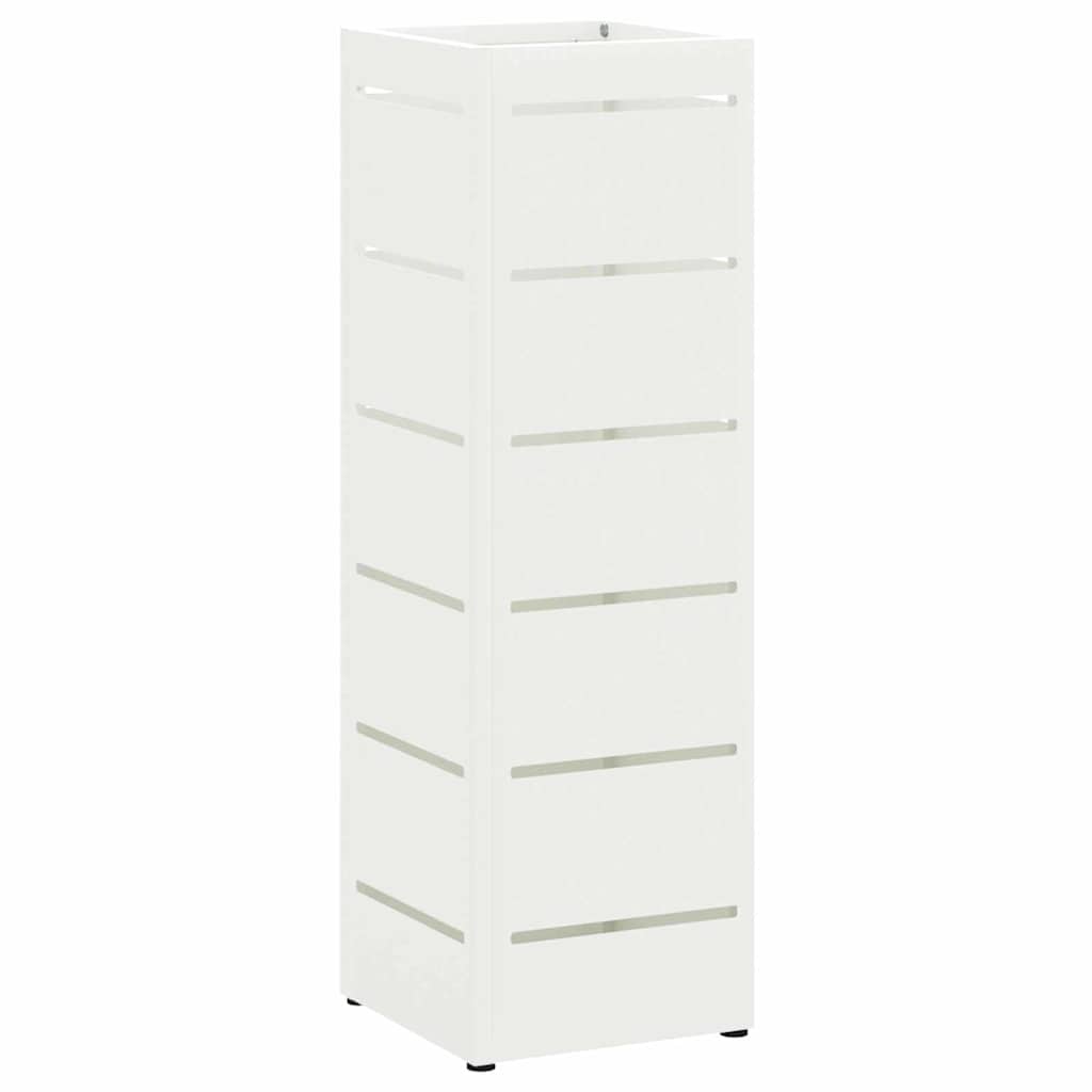 vidaXL Stojak na Parasol Deszczowy Biały 15,5 x 15,5 x 49 cm Stal
