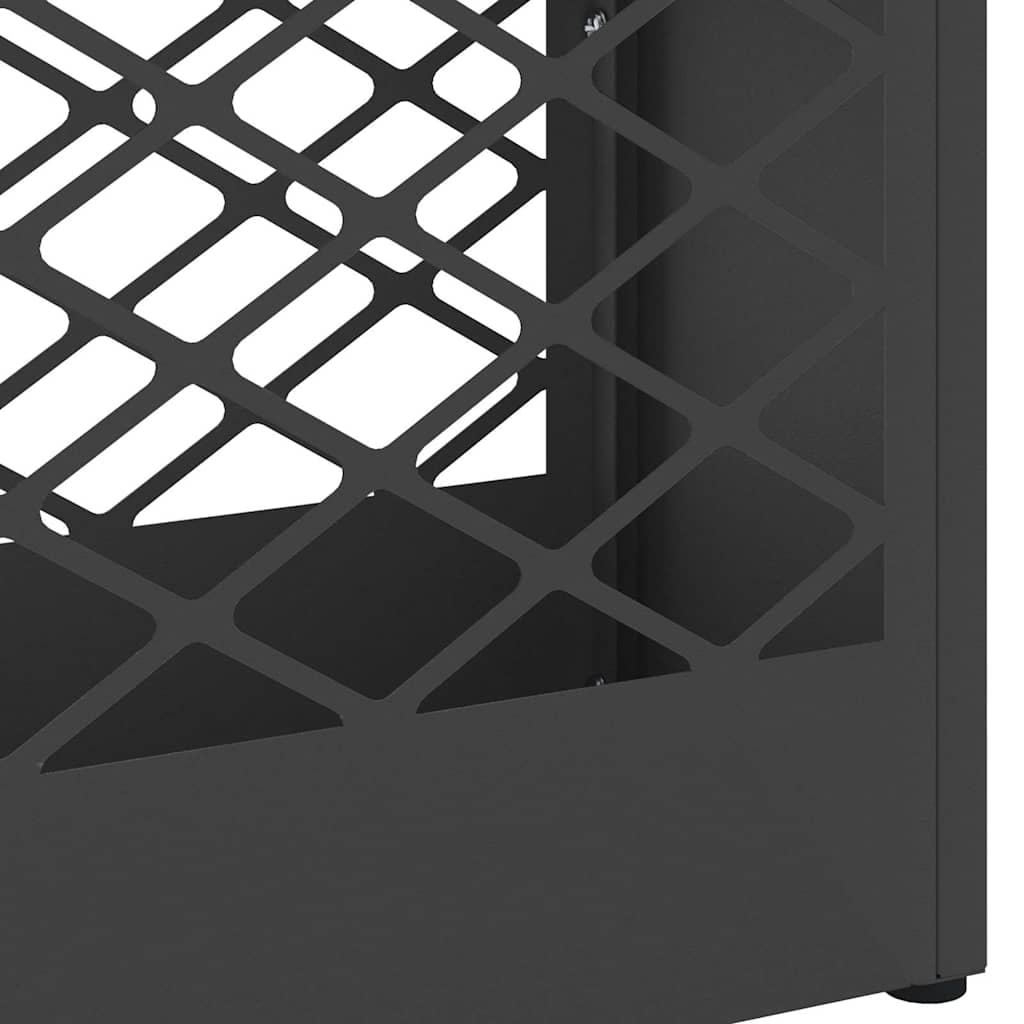 vidaXL Stojak na Parasol Deszczowy Czarny 28 x 12 x 41 cm Stal