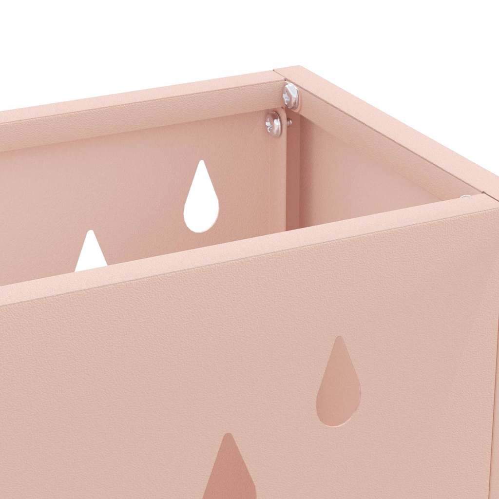 vidaXL Stojak na Parasol Deszczowy różowy 28 x 12 x 41 cm Stal