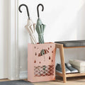 vidaXL Stojak na Parasol Deszczowy różowy 28 x 12 x 41 cm Stal