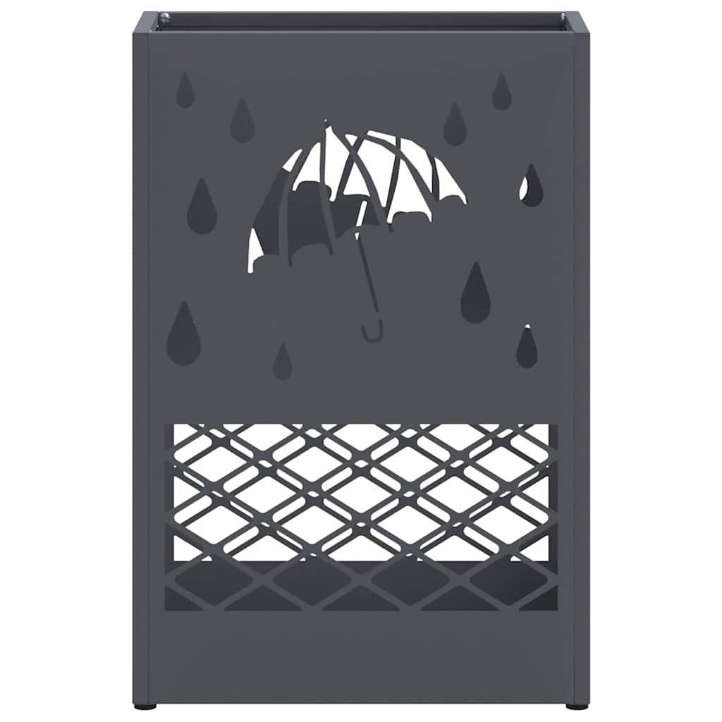 vidaXL Stojak na Parasol Deszczowy antracytowy 28 x 12 x 41 cm Stal